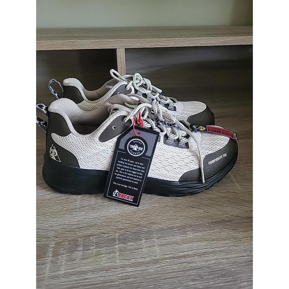 Rocky V-Lite Lace-Up Nano Comp Womens Shoes Sz 8 Safety Shoes Oil Slip Resistant